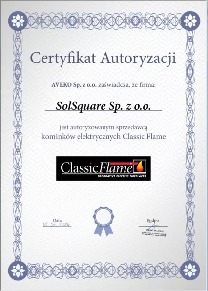 Certyfikat autoryzacji Aflamo